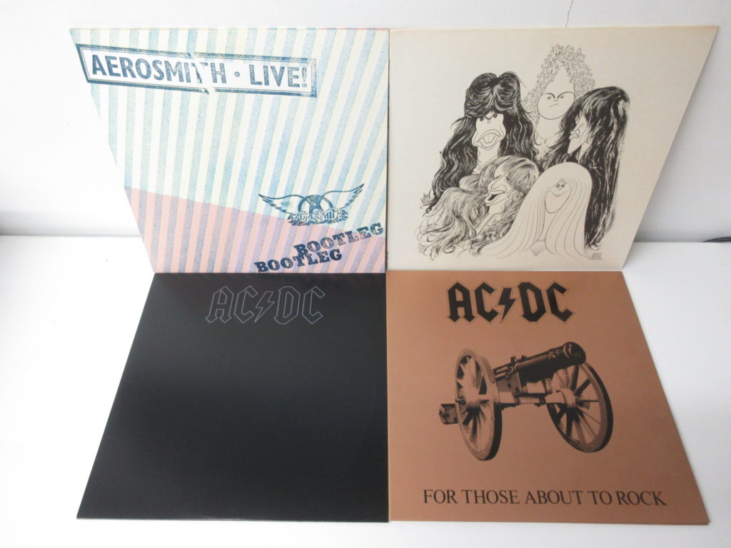 AC/DC、エアロスミスのレコード