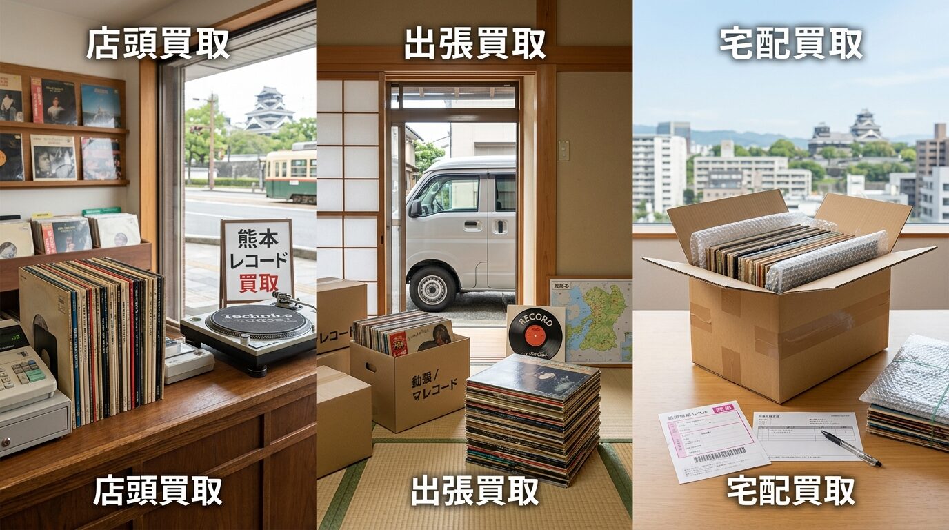 熊本でレコードを売る3つの方法|店頭・出張・宅配を比較のイメージ画像