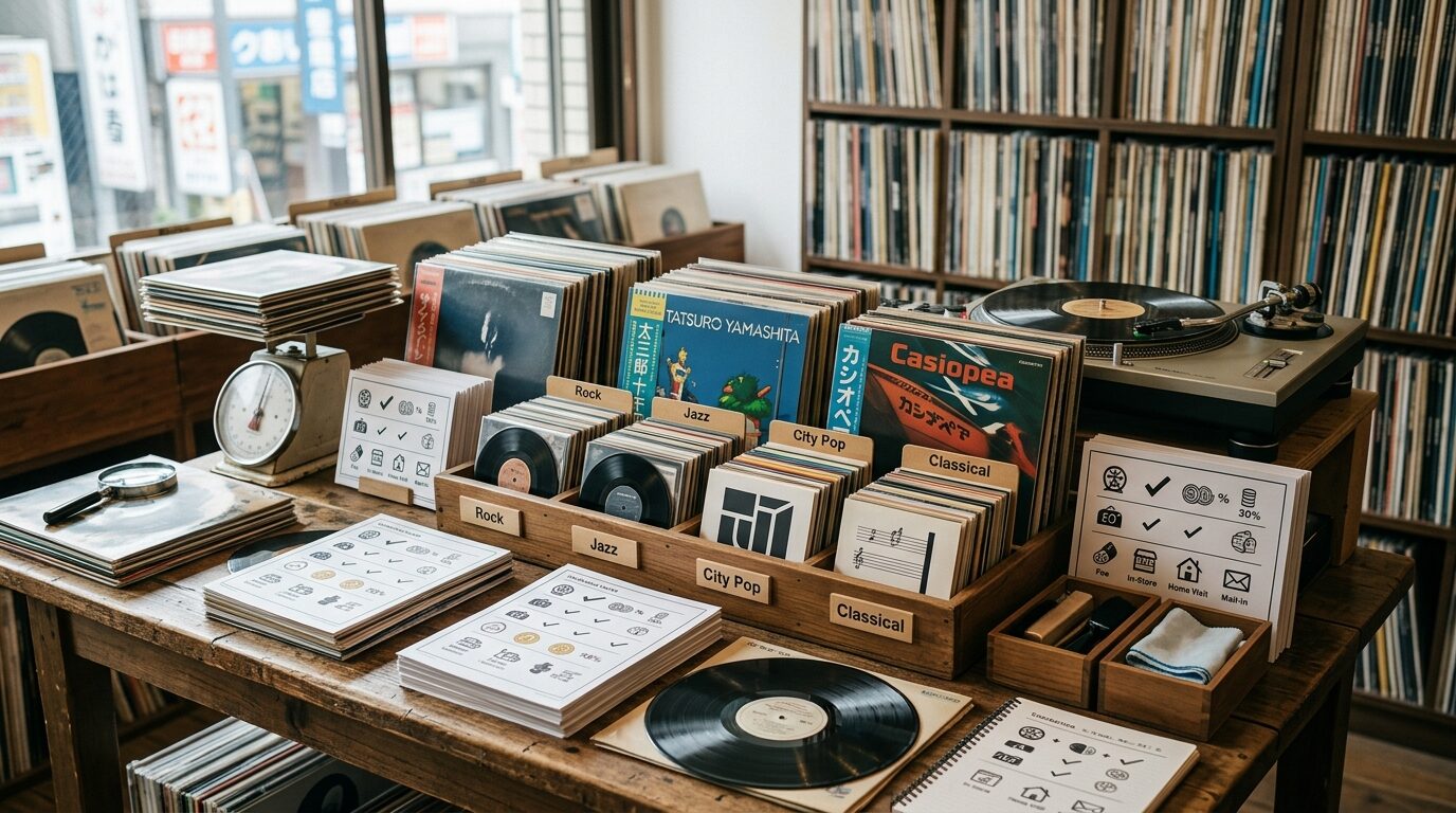 横浜のレコード買取業者を一覧で比較｜ジャンル・手数料・対応方法のイメージ画像