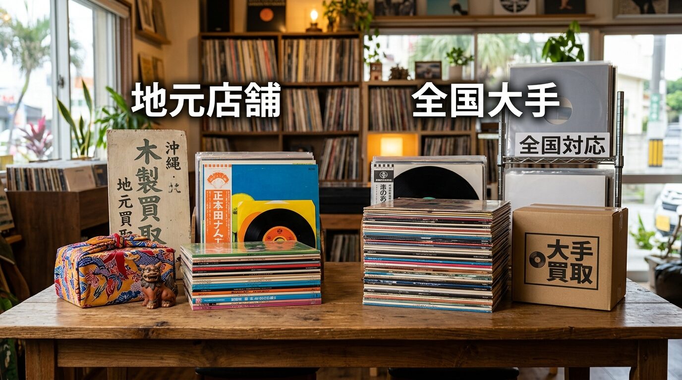地元店舗vs全国大手|沖縄のレコード買取業者を中立比較のイメージ画像
