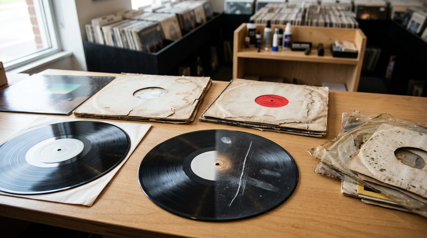 査定で減額・買取拒否になるレコードの特徴チェックリストのイメージ画像