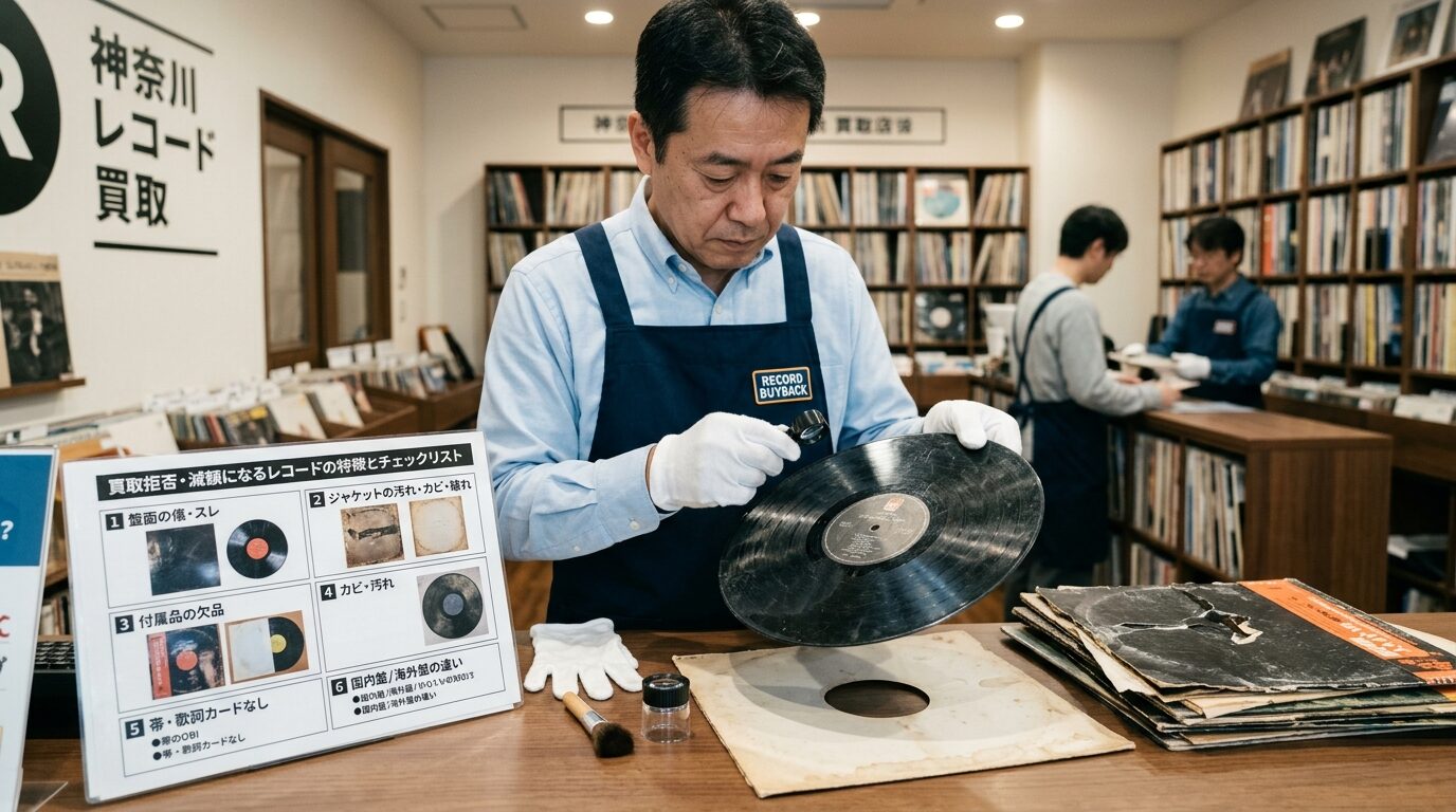 買取拒否・減額になるレコードの特徴とチェックリストのイメージ画像