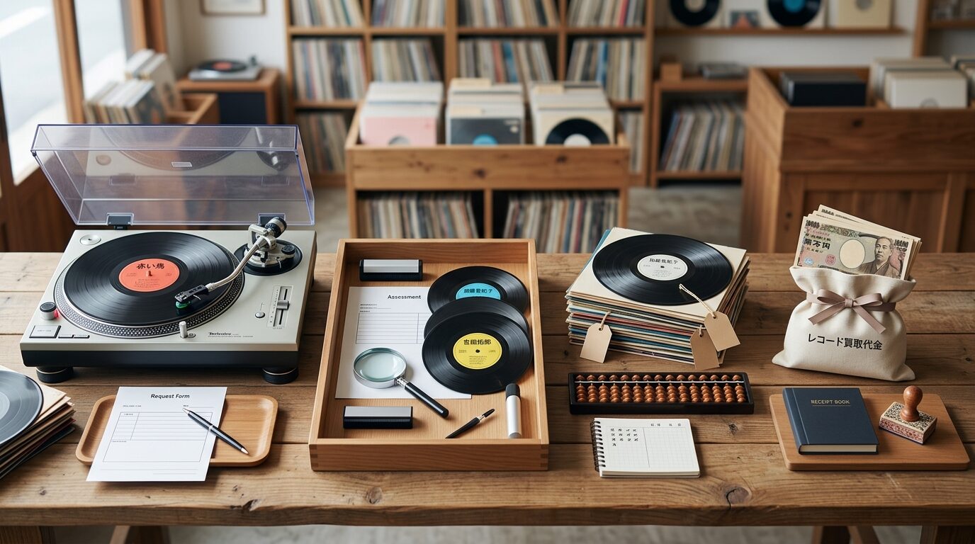 レコード買取の流れ｜査定依頼から入金までの手順のイメージ画像
