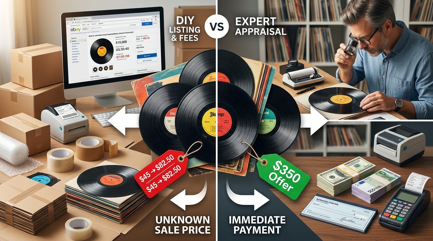 ヤフオク・メルカリとレコード買取業者の相場比較