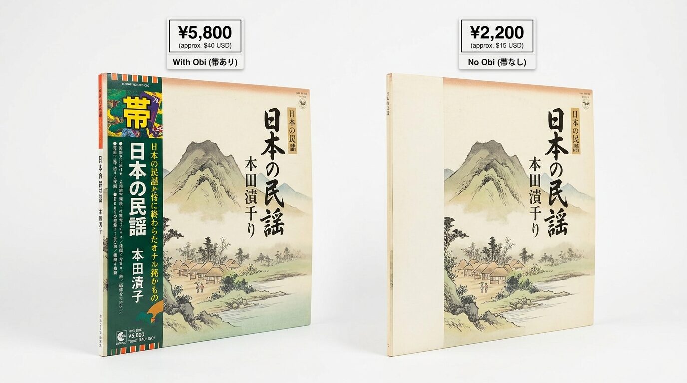 帯あり/なし・オリジナル盤/再発盤でフォークレコードの買取額はどれだけ変わる?