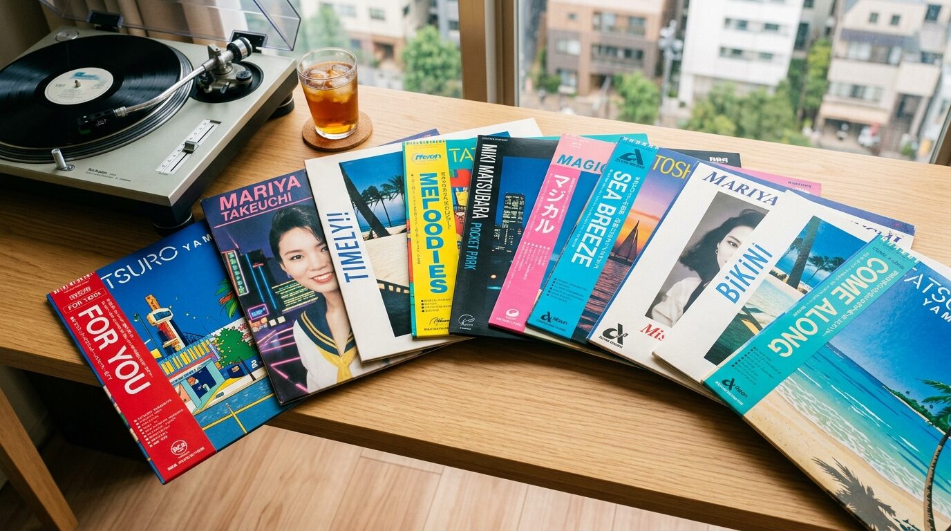 1980年代のシティポップレコードジャケット