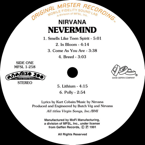 究極のオーディオファイル盤：『Nevermind』MFSL重量盤 ニルヴァーナ レコード 買取
