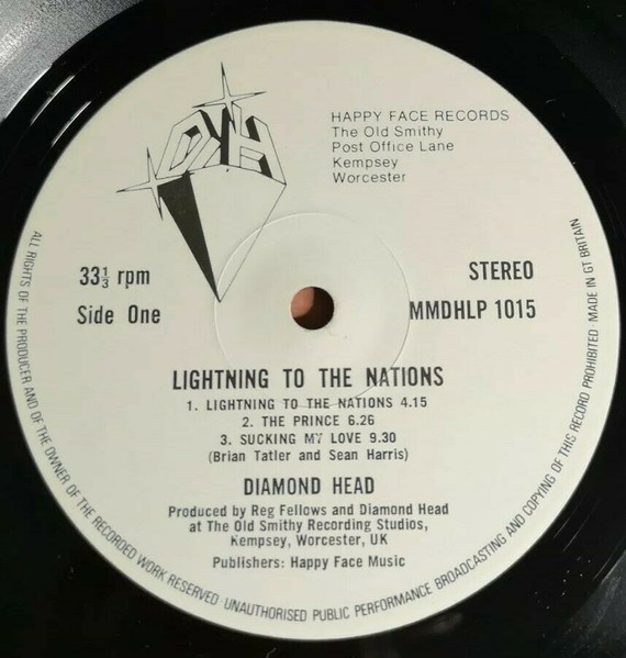 ダイアモンド・ヘッド『Lightning to the Nations』：1,000枚のみ白ジャケ盤