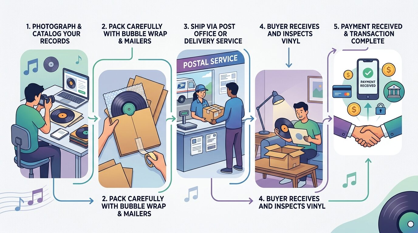 フォークレコードの買取方法|査定から入金までの流れ