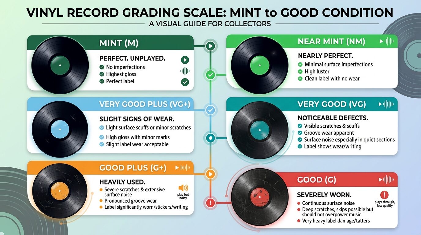 フォークレコードのコンディション評価基準と自己チェックリスト