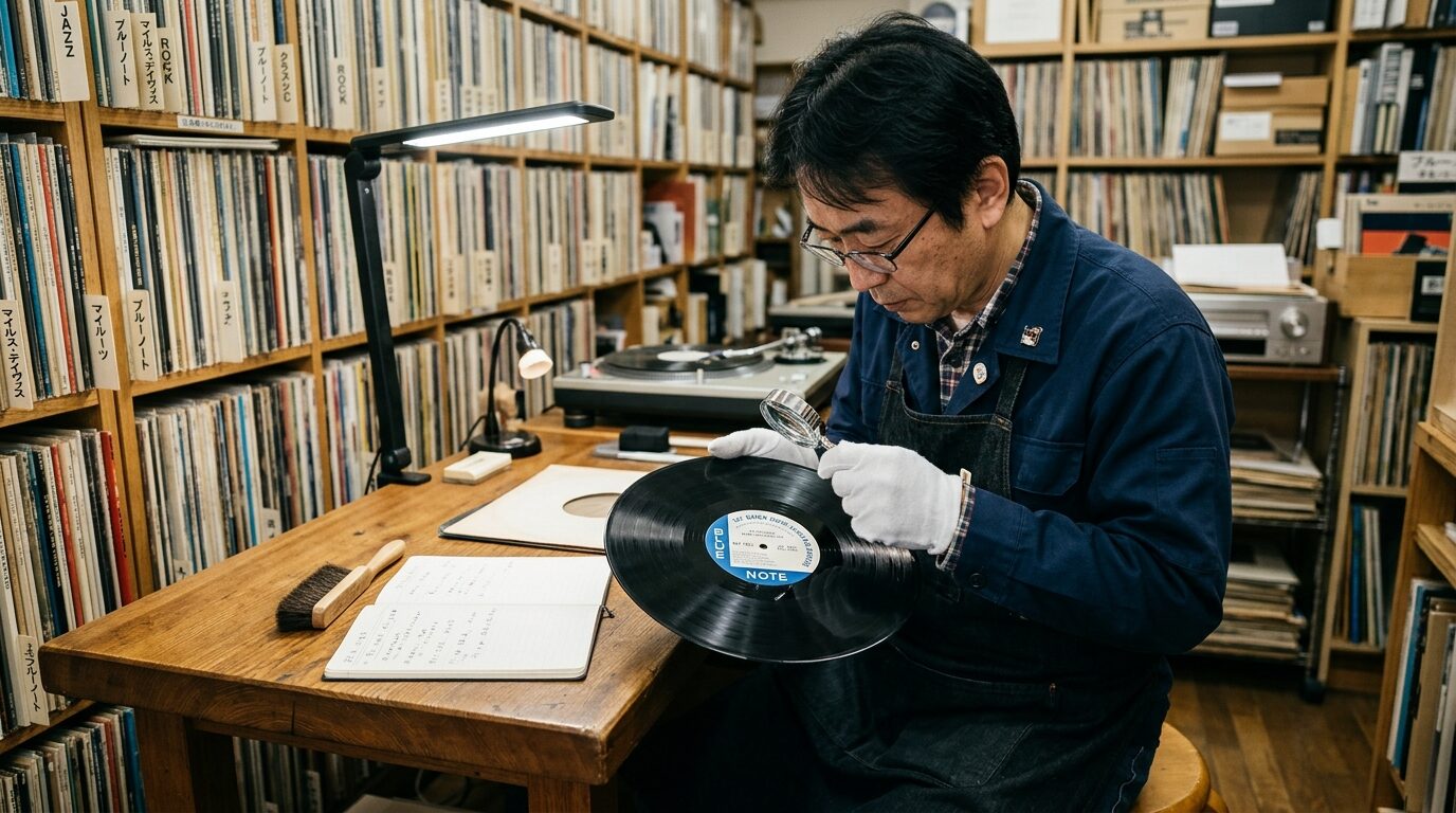 レコード査定をする専門スタッフ