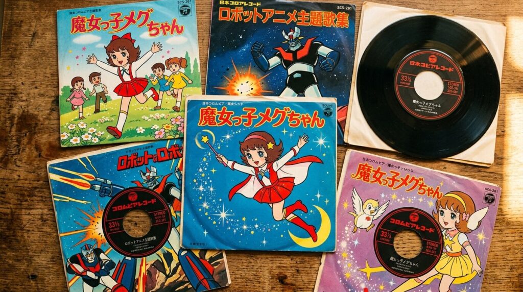 堀江美都子の1970年代アニメレコードのイメージ