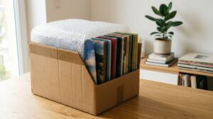 横浜からレコードを宅配買取に出すイメージ
