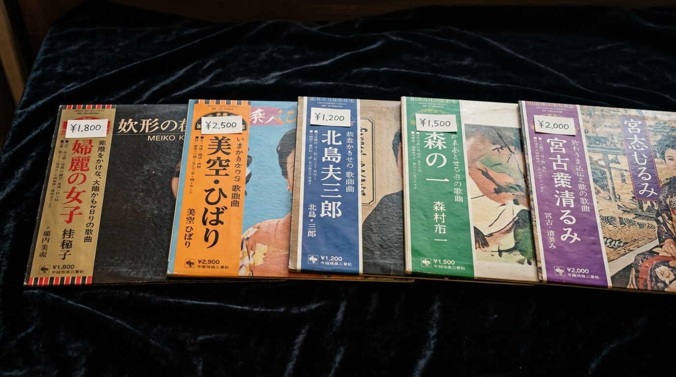 演歌レコードの歌手別買取価格イメージ