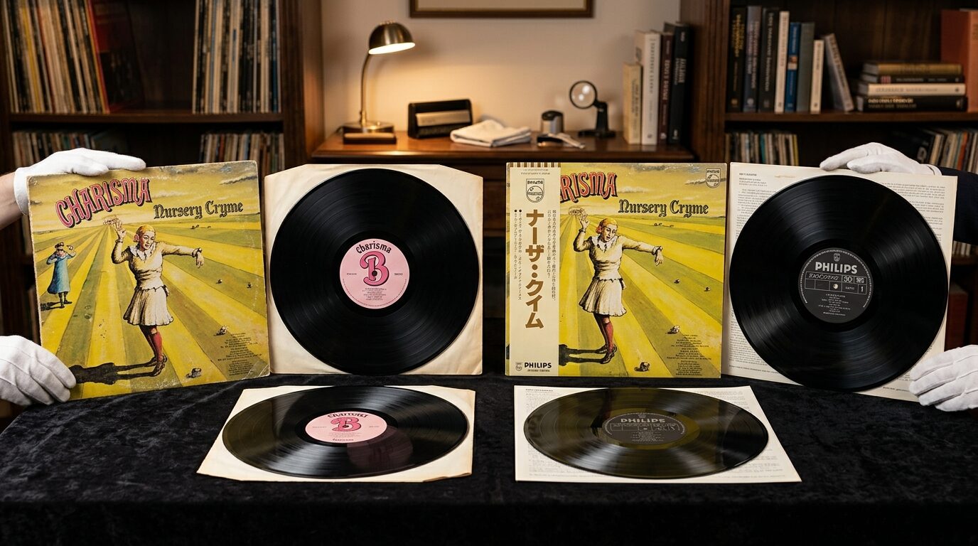 UK盤と国内帯付き盤の比較査定シーン