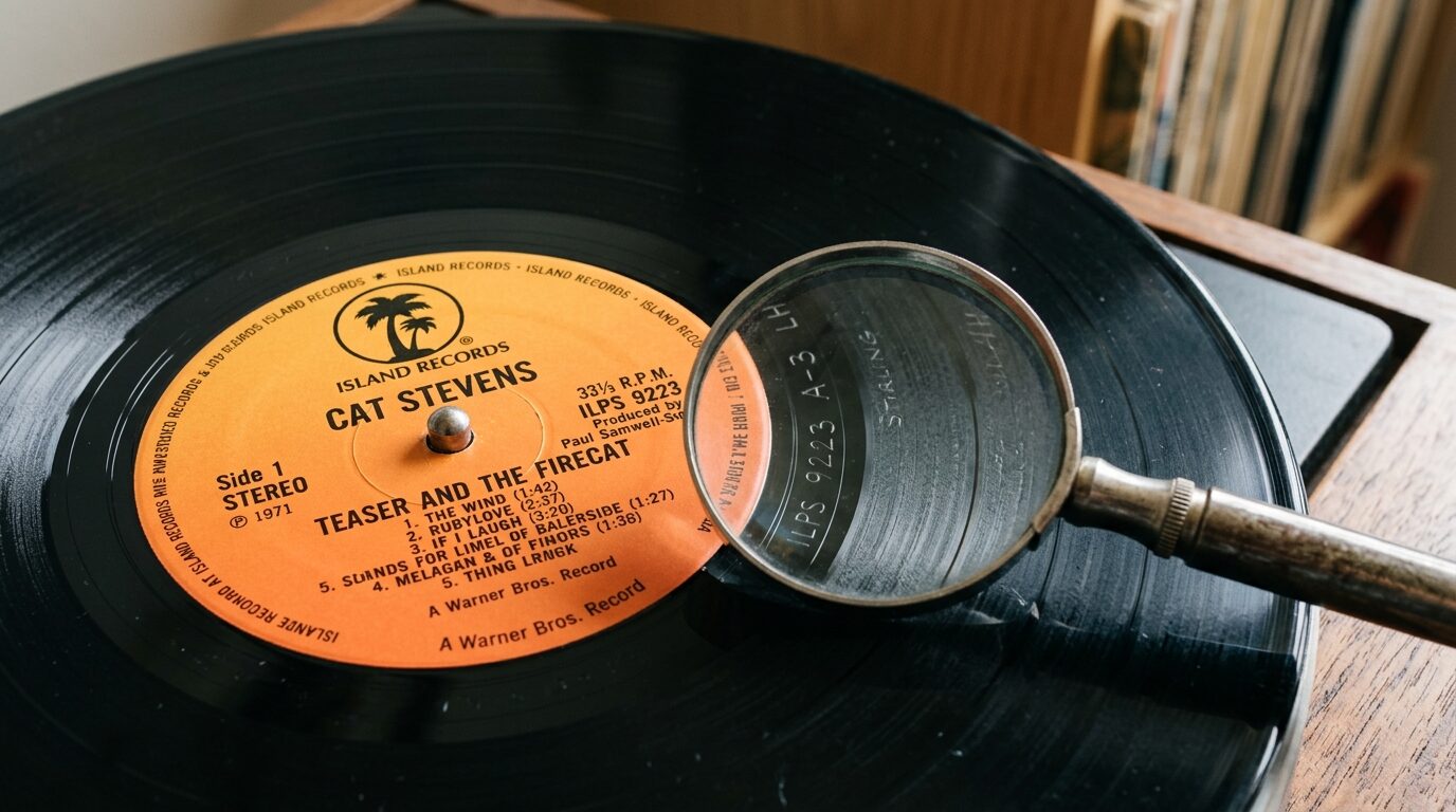 UK初回盤レコードのマトリクス番号確認