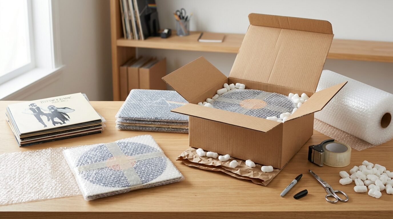 宅配買取のためのレコード梱包手順