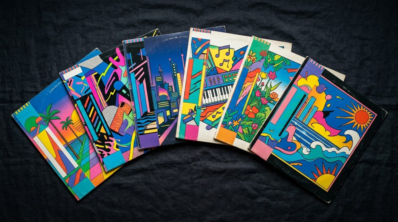 80年代アイドルLPアルバムの並び