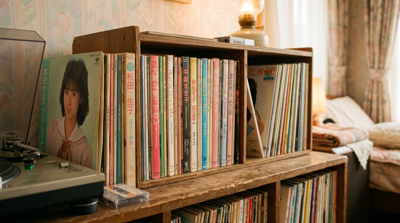 80年代アイドルブームとレコード市場動向のイメージ