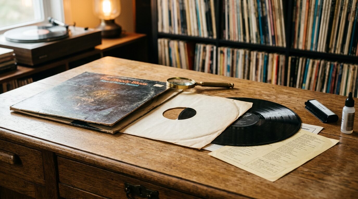 レコードの盤質とジャケット状態チェック