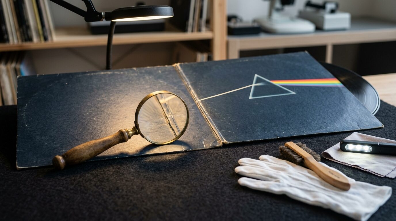 ゲートフォールドジャケットの状態確認作業