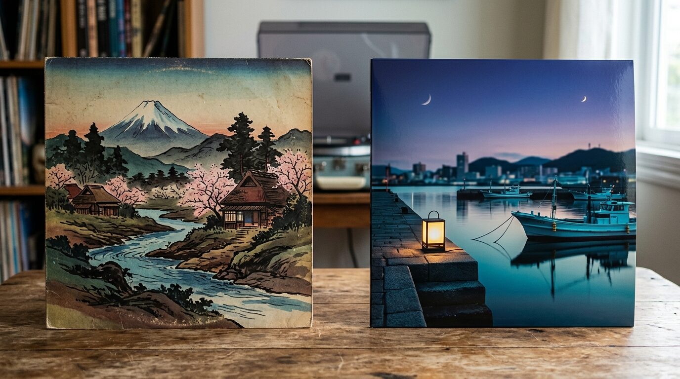 オリジナル盤と再発盤のジャケット比較