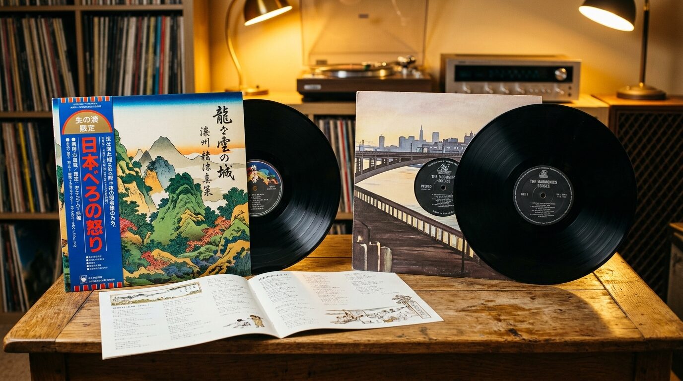 国内盤オリジナルレコードの帯とライナーノーツ