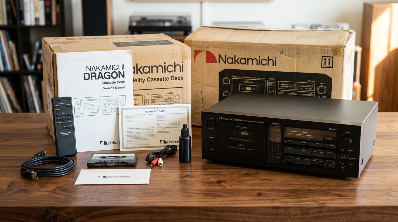 ナカミチ元箱・リモコン・説明書の付属品一式