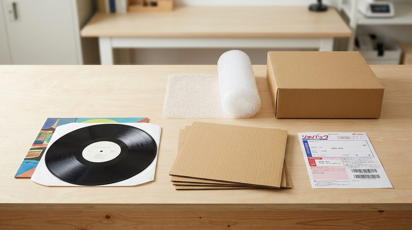 ゆうパック着払いでのレコード梱包・発送手順