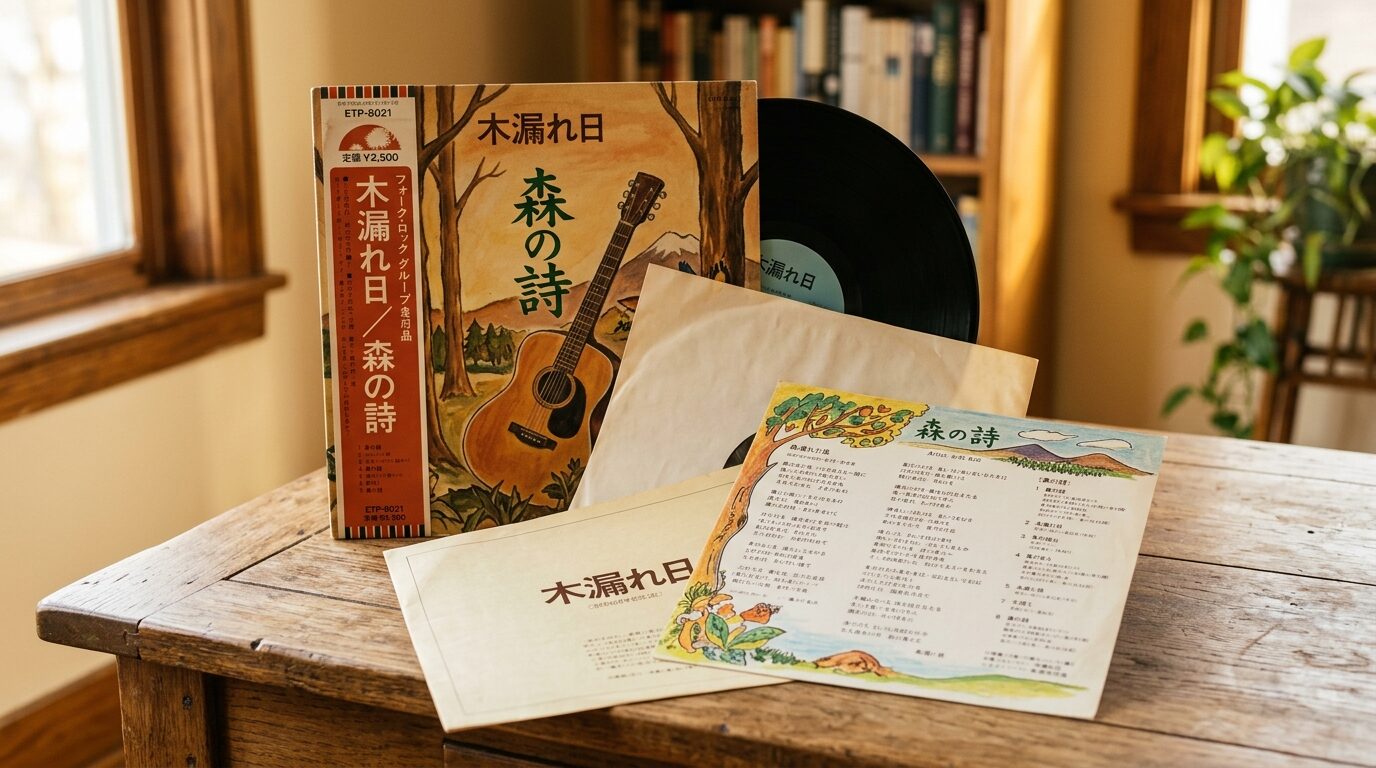 帯付き完品レコードと歌詞カード