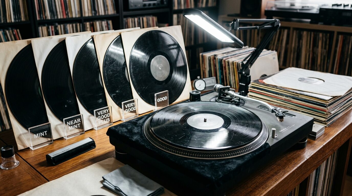 レコードコンディション査定と状態グレーディング