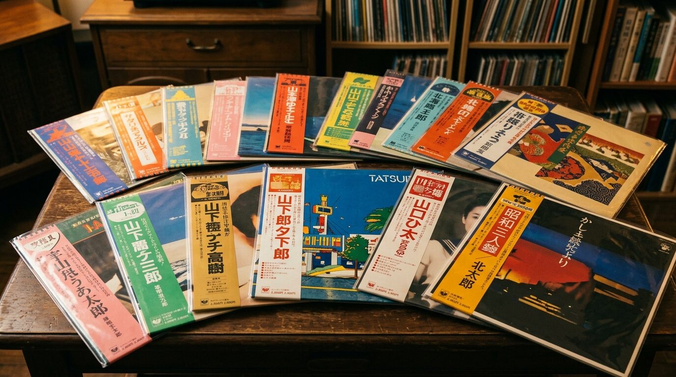 高く売れる帯付き昭和邦楽・演歌レコードのコレクション