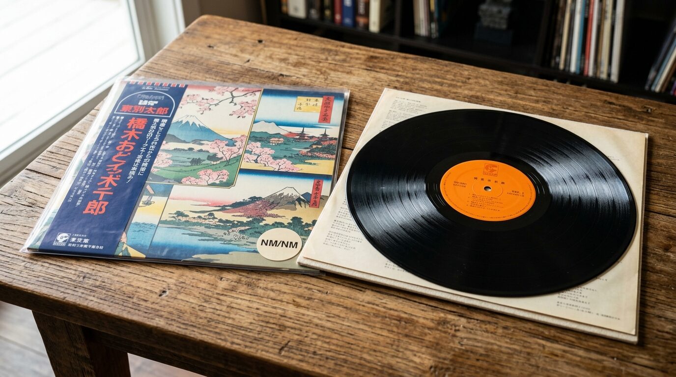 帯付きレコードと帯なしレコードの比較