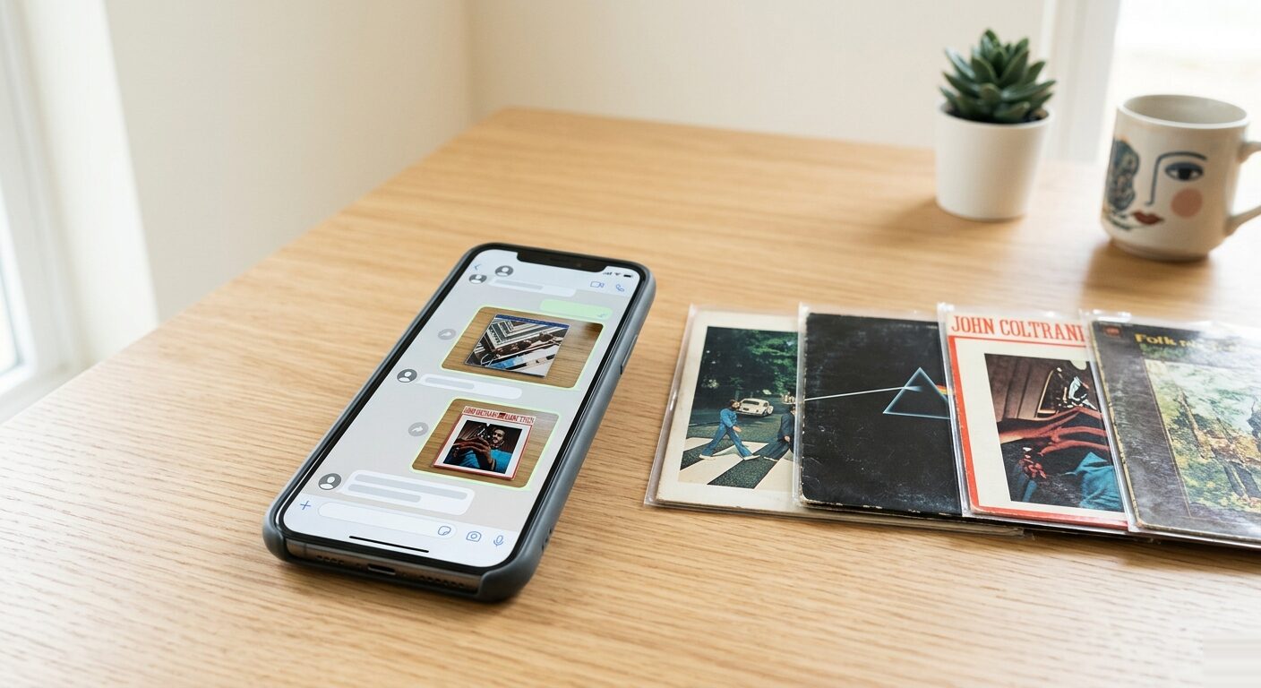 スマートフォンでレコードをLINE査定