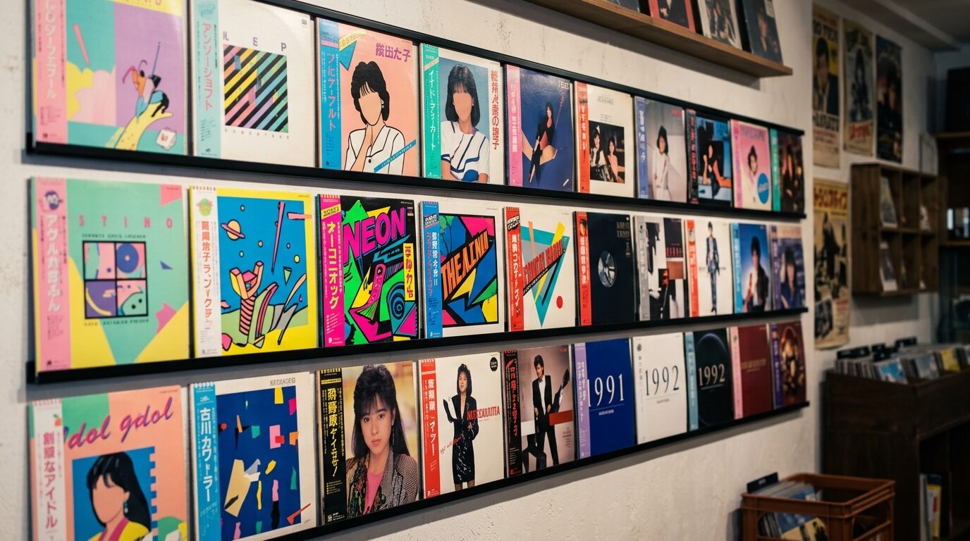 レコードのコンディション評価と査定の様子