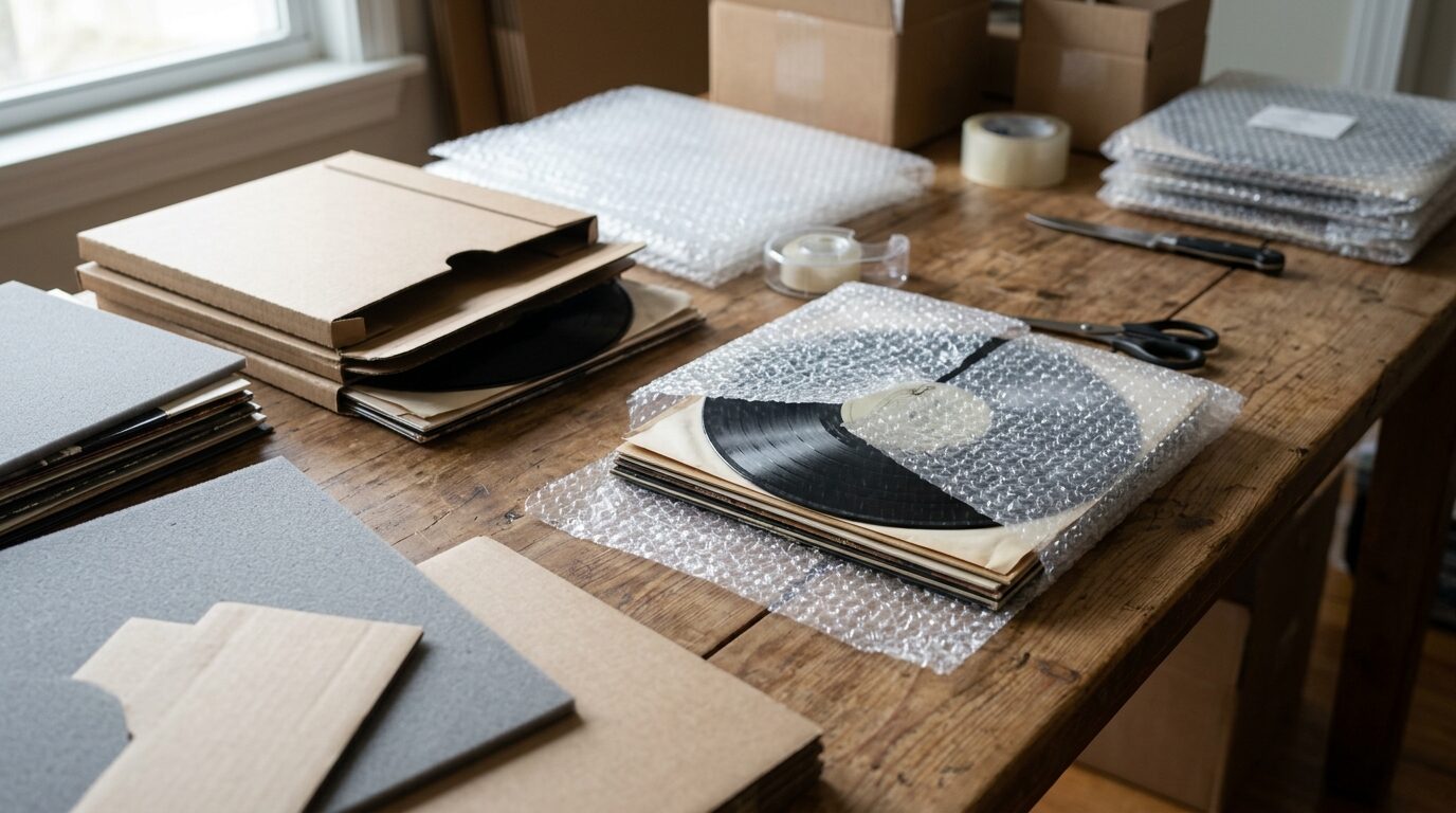 レコード梱包・発送時の注意点のイメージ