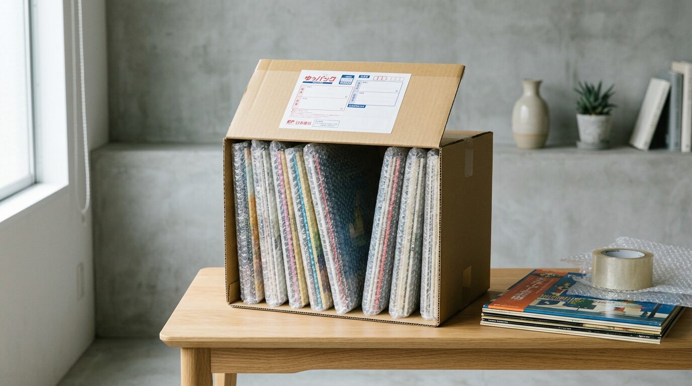 レコード宅配買取の梱包と発送手順