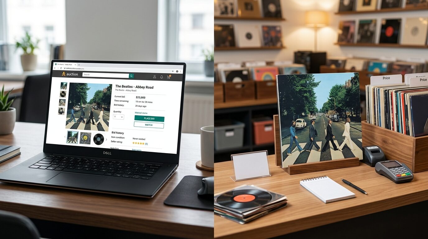 オークションと業者買取の比較イメージ