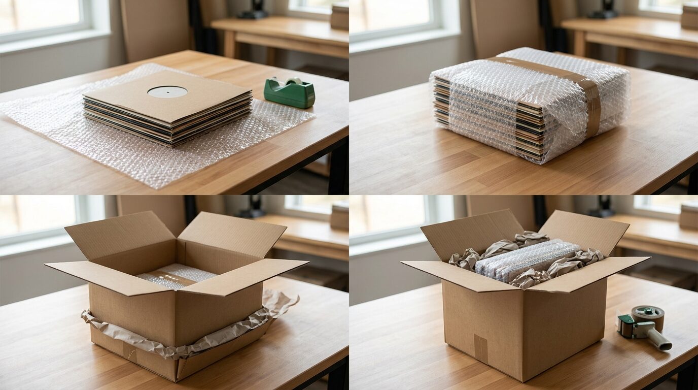 レコード宅配買取の梱包と発送手順