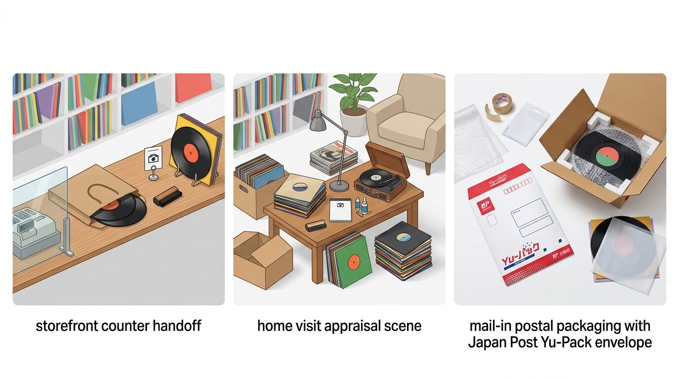 店頭・出張・宅配の3つのレコード買取方法比較