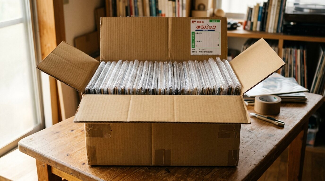 宅配買取のゆうパック梱包イメージ