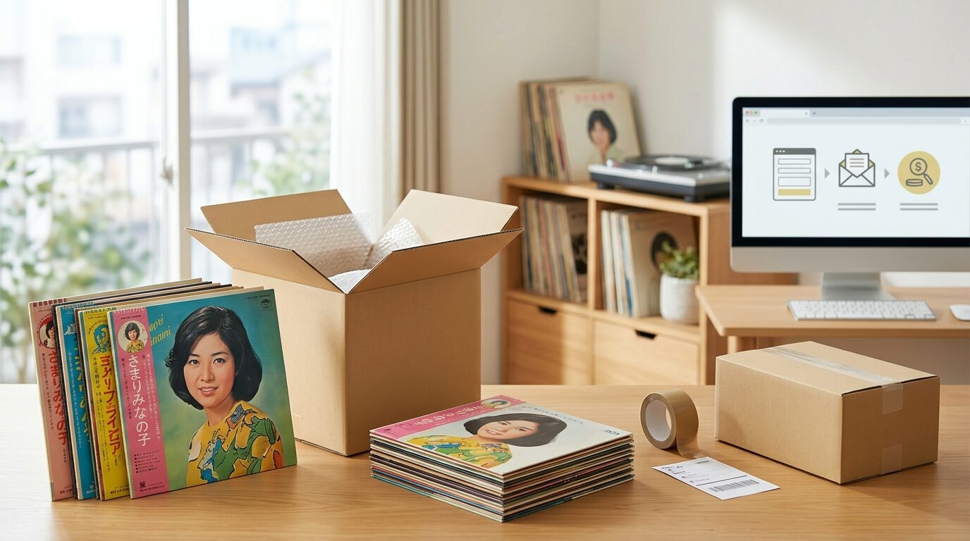 南沙織レコード宅配買取の流れのイメージ