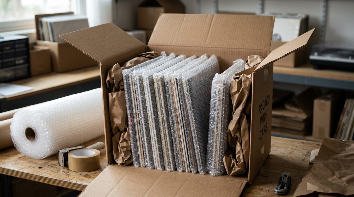 レコードの安全な梱包と保管方法
