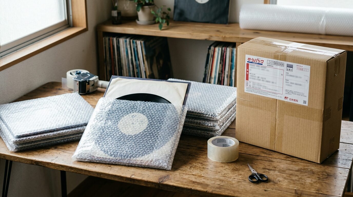 レコード宅配買取の梱包・ゆうパック発送手順