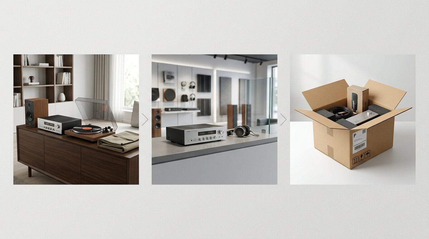 出張・店頭・宅配の3つの買取方法比較イメージ