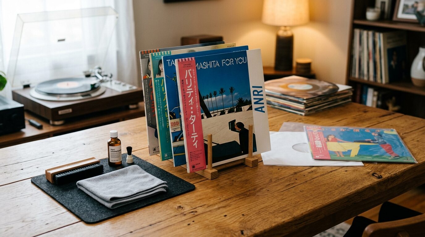 レコードクリーニング用品と保管グッズ