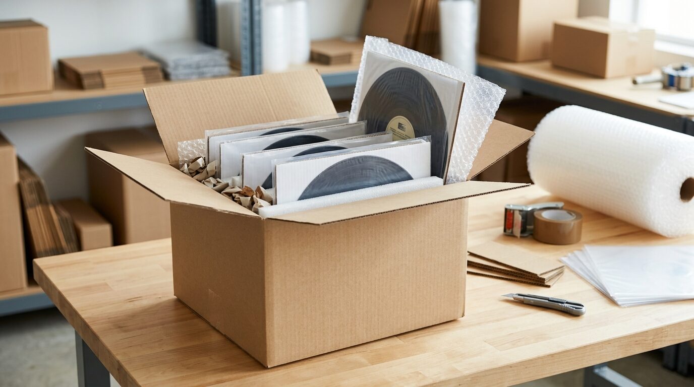 レコード宅配買取の梱包イメージ