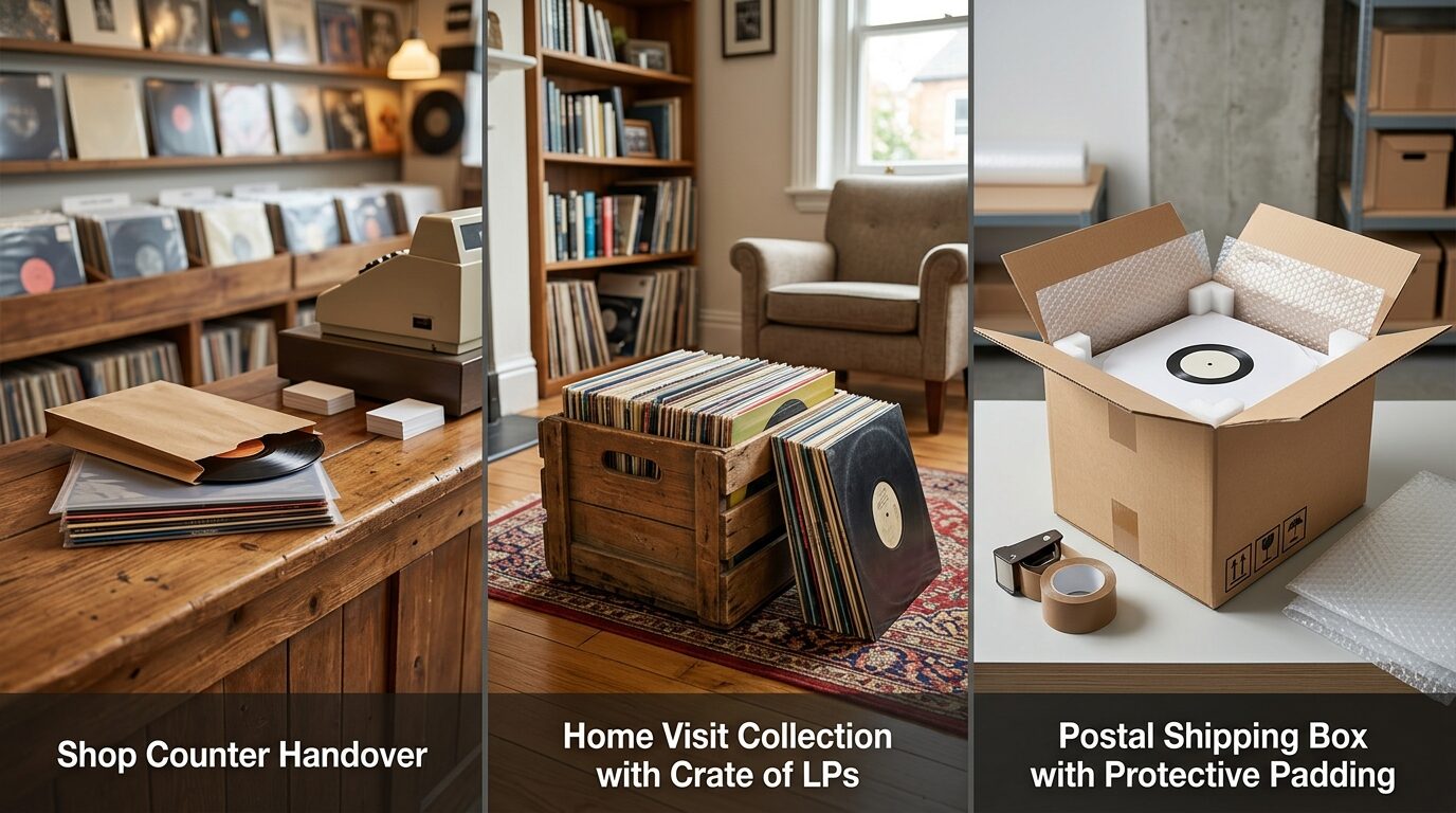 レコード買取方法3つの流れ