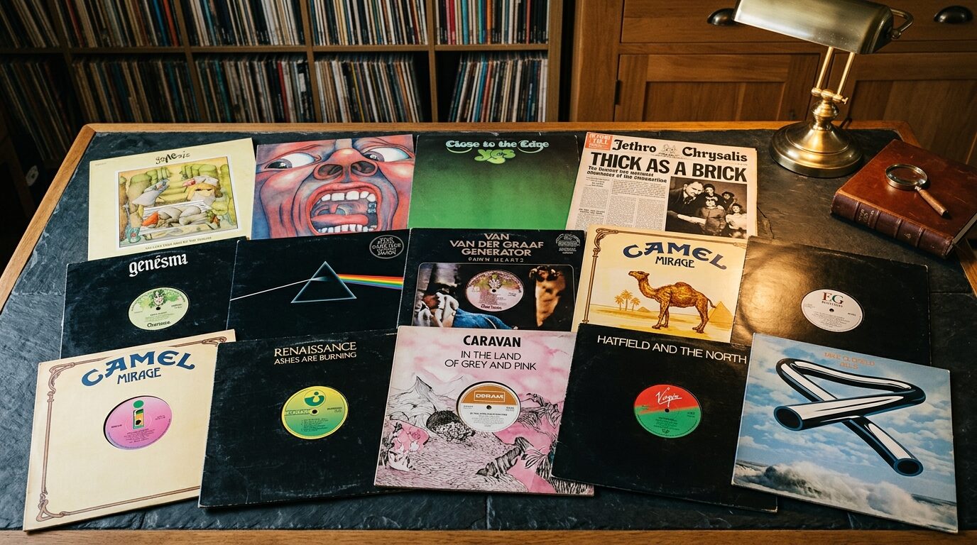 プログレッシブロックのレコードコレクション全体像