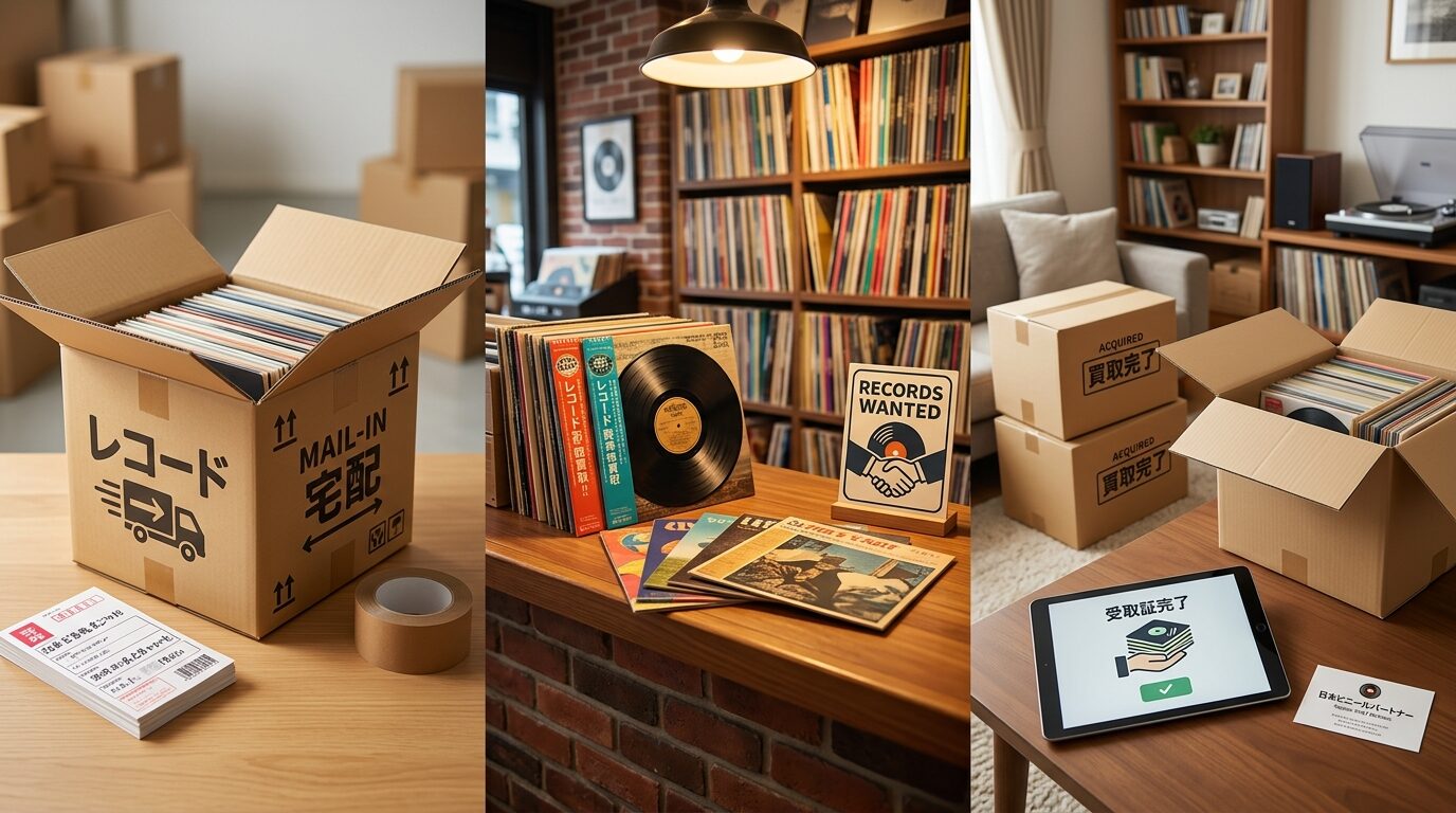 レコード買取の3つの方法比較